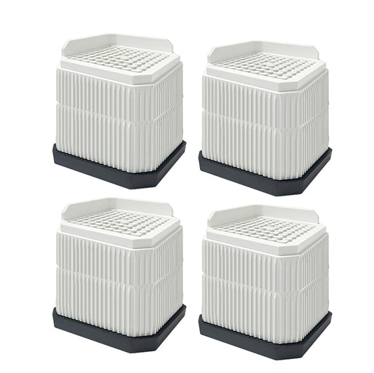 4 Pack Stackable Treadmill Incline Riser Blocks, Height Lift for Leveling & Uphill Training, Heavy Duty Support up to 4000 lbs, for Gym and Home Use - color: White, size: 2 layer(3nches)