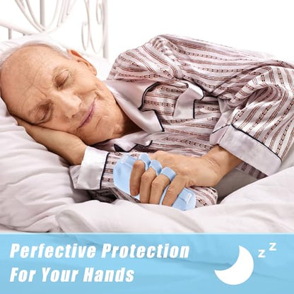 Palm Protector for Hand Contracture with Finger Separators | Hand Contracture Cushion for Stroke,Parkinson,Dementia, Arthritis, Moisture-wicking Polyester, Polystyrene Filling - style: 2 pcs