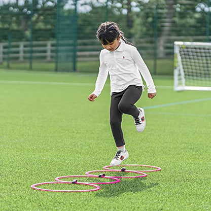 FORZA Agility Rings [12 Pack] | Speed & Agility Training Equipment for Athletes - Available in 10 Colors - color: Red