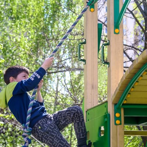 4 Luminous Safety Playground Handles, Swing Set Kids Safety Hand Grips for Playset, Climbing Frame, Play House, Playroom Ladder, Door, Bunk Bed (Green) - color: Green