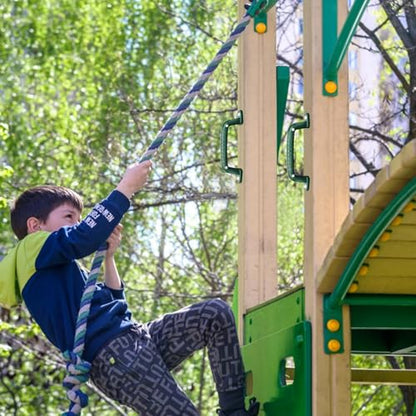 4 Luminous Safety Playground Handles, Swing Set Kids Safety Hand Grips for Playset, Climbing Frame, Play House, Playroom Ladder, Door, Bunk Bed (Green) - color: Green