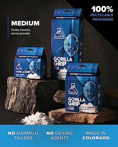 Friction Labs Premium Loose Climbing Chalk | High-Performance Hand Chalk with Superior Grip for Bouldering, Climbing, Long Lasting & Skin Friendly Powdered Chalk - size: 12 oz/340 g - Loose Chalk, style: Chunky Texture - Gorilla Grip