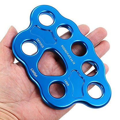 Lixada Paw Rigging Plate 45KN 8/15 Holes Large Anchor Multipliers Connector Gear for Aerial Dance & Rock Climbing