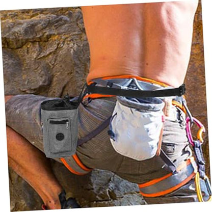 KICHOUSE Chalk Bag for Climbing Waterproof Container with Zippered Pocket Adjustable Waist Strap for Rock Climbing Bouldering and Outdoor Activities