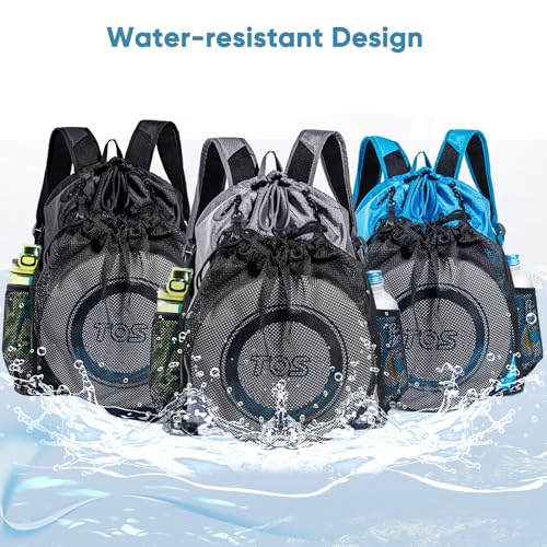 Large Beach Backpack Waterproof Sandproof - Customized Oversized Drawstring Pool Bag with Shoe Compartment for Toiletries, Towels, Gym, Travel - color: Grey, size: Large