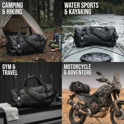 GBY Waterproof Dry Bag Duffle 56L – Large Travel, Camping & Outdoor Bag, Convertible Backpack, Sports, Gym, Durable & Portable