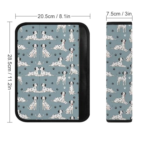 2 Pack Universal Soft and Comfortable Car Seat Straps Shoulder Pads for Kids, All Vehicles, Dalmatian Neck Strap Covers, Neck and Shoulder Support - color: Pattern 1049