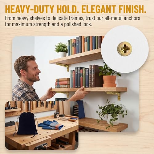 6×14mm Short Expansion Screw Set for Cabinet Hinge Repair & Stripped Thread Restoration, New Secure Fastening for Cabinet Door, Concrete Wall, Hollow-Wall, Hinge Hole Repair (30)