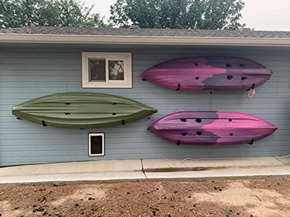 Kayak Storage Racks, Wall Mount Garage Storage Hooks for Kayaks, SUP, Paddle Boards and Surfboards, Heavy Duty Hangers - size: 15.5in-6 Pack