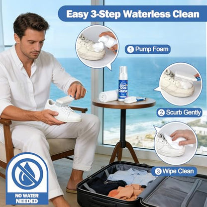 Shoe Cleaner, 6.76oz Professional Foam Sneaker cleaning kit