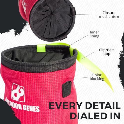 Chalk Bag for Climbing, Durable, Lightweight, Adjustable Belt | Practice & Match Use