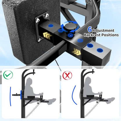 Power Tower Pull Up Bar and Dip Station,Adjustable 86.6 inches | Adjustable Height,Strength Training Equipment,Home Gym Workout,Multi-Function,Space-saving,Easy Assembly,Stable Structure