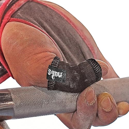 JerkFit Nubs Thumb Sleeves Protector for Hook Grip - Latex Free, Reusable, Washable Thumb Sleeve to Prevent Calluses, Blisters, Tears - for Olympic Weightlifting, Powerlifting, Gymnastics, Workouts - color: Black, size: Medium