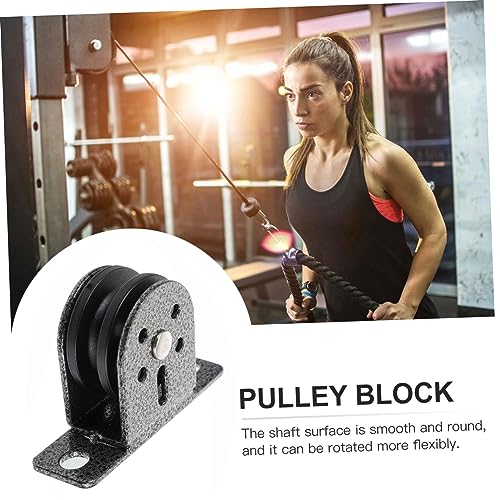 Kisangel 2pcs Bearing Pulley Fitness Equipment for Home Workouts Heavy Duty Mute Wheel with Bolts Smooth Sliding Lifting Pulley for Indoor and Outdoor Use