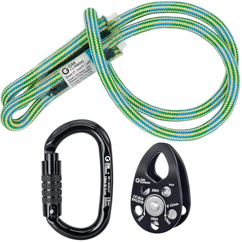 GM CLIMBING Swing Cheek Micro Pulley 30kN CE UIAA Certified - color: Pulley Kit | Bushing, Triple Lock