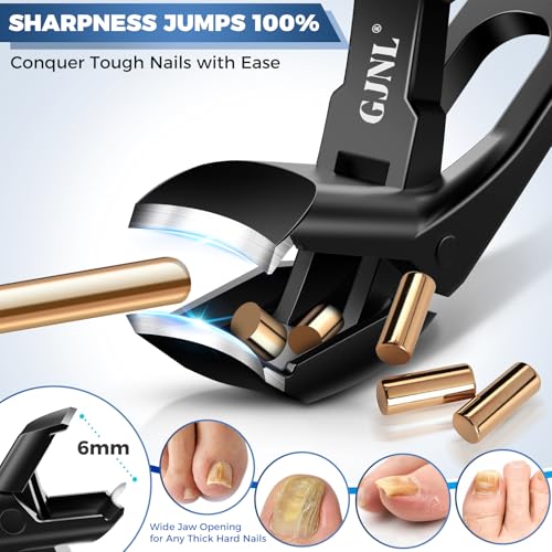 Toenail Clippers for Seniors Thick Toenails, 2026 Upgrade Angled Nail Clipper for Seniors, Toe Nail Clippers for Men with Wide Jaw Opening, Heavy Duty Fingernail Clipper - style: Black Angled Nail Clippers