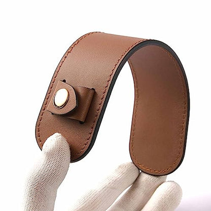 Vachetta Leather Shoulder Pad Soothing Shoulder Pad for Cossbody Bag Straps - color: Brown Strap Pad