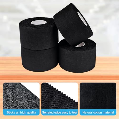 Athletic Tape Athletic & Medical Trainers & First Aid Tape for Injuries Wrist Ankle Finger Tape Easy to Tear & No Sticky Residue (White) (BK1.5in*15yd*2rolls) - size: BK1.5in*15yd*2rolls