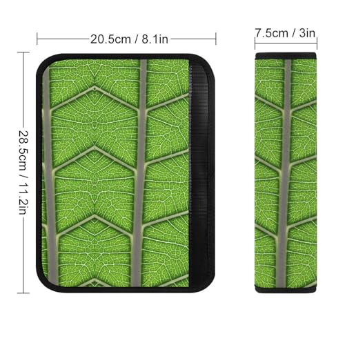 Universal Soft and Comfortable Seat Belt Cover for Adults and Children, Most Cars, 2 Pack Green Food Lettuce Texture Seat Belt Covers Cushion Neck and Shoulder Support - color: Pattern 1180