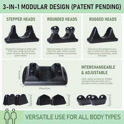 SBT Psoas Release Tool, 3-in-1 Manual Deep Tissue Trigger Point Massager Myofascial Release for Hip Flexor & Lower Back, Portable, Night Black