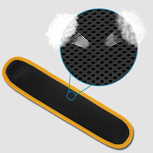 Ultra Thick & Breathable Universal Shoulder Pad Cushion for Bag - Long & Comfort - color: Black&yellow