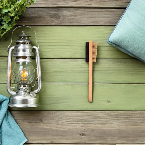 KESYOO Medium Size Climbing Boulder Cleaning Brush with Natural Boar Firm Bristles, Ergonomic Handle and Portable Design for Outdoor Climbing Tools