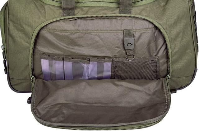 Gym Bag for Women & Men Tactical Duffle Military Weekender Travel Work Out Bags Lightweight Waterproof Sports Tote Shoe Pocket - color: Green