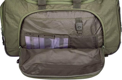 Gym Bag for Women & Men Tactical Duffle Military Weekender Travel Work Out Bags Lightweight Waterproof Sports Tote Shoe Pocket - color: Green