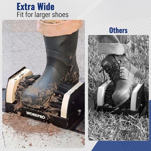 WORKPRO Extra Wide Boot Brush Scraper, Shoe Cleaner Brush, Boot Scrubber, Heavy Duty Boot Cleaning Brush Outdoor - style: extra wide