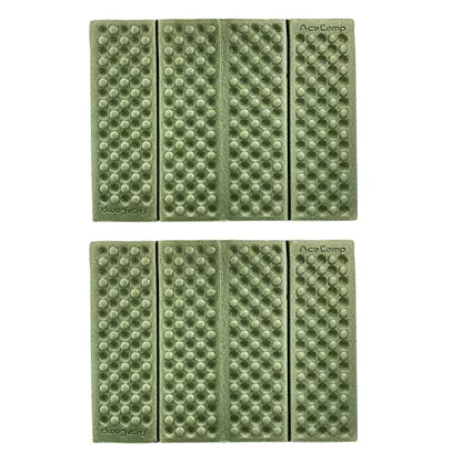 AceCamp 3940 Portable Lightweight Mini Waterproof Folding Mat, Foam Sitting Pad for Outdoor Activities, Foldable Kneeling and Seat Cushion for Comfort, Red - style: Green 2pcs