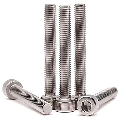 M4-0.7 x 40mm (50 Pack) Stainless Socket Head Cap Screws, 304 Stainless Steel 18-8, Plain Finish, Full Thread Coverage, by RoyceMart - size: M4-0.7 x 40mm