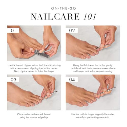 Tweezerman Extra Strength Toenail Care Kit, Clipper & Mini Cuticle Pushy - style: Toenail Clipper + Mini Cuticle Pushy
