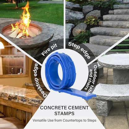 93.11" L x 3.54" W x 0.59" T Concrete Edge Mold, Stone Rock Edge Form Liner, Concrete Countertop Edge Form with Chiseled Stone Finish for Countertops, Steps, Benches & Fireplace Edging - size: 93.11" Long x 3.54" Wide x 0.59"