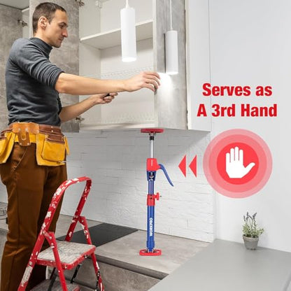 WORKPRO Cabinet Jack Support Pole, 18.5" to 29.5" Steel Telescopic Quick Support Rod Adjustable 3rd Hand Support System with 154 lbs Capacity for Cabinet Jack, Drywall Jack& Cargo Bars, 4-Pack - size: Short-18.5"-29.5" 4PC