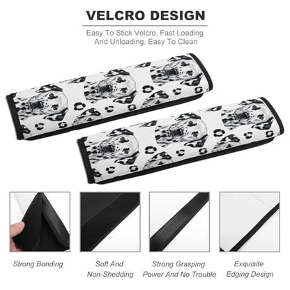 2 Piece Soft Padded Seat Belt Shoulder Pad for Adult Use, All Vehicles, Great Dane Automotive Seat Belt Protector, Easy Install (No Tool) - color: Pattern 468