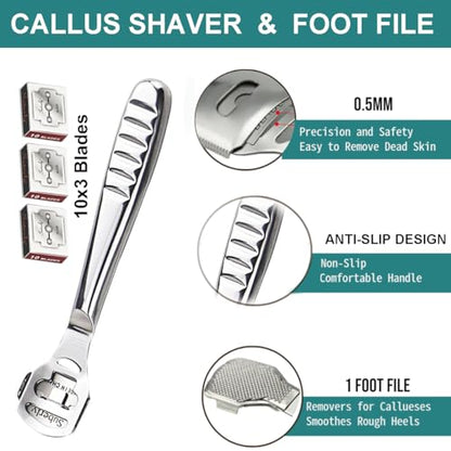 Pedicure Kit Ingrown Toenail Removal Kit Pedicure Tools for Feet with Callus Shaver Pedicure Set Stainless Steel Ingrown Toenail Tool Foot Care Callus Remover (40 Pcs Set) - color: 40 Pcs Set