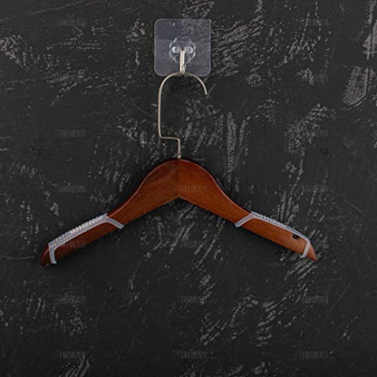 AUEAR, 100 Pack Clear Non-Slip Rubber Clothes Grips Clothing Strips for Wood Plastic Hangers Home Stores Use
