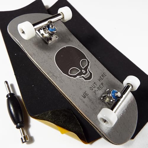 P-REP V2 Pro Performance Complete Wooden Fingerboard kit with Urethane Wheels and Bushings 32mm - We Out Here - color: We Out Here