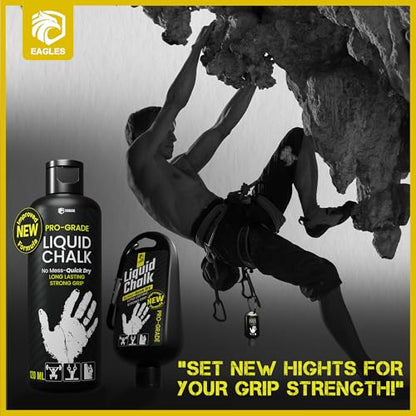EAGLES Pro Grade Gym Liquid Chalk 60, 120 or 280ml Mess-Free Chalk for Weightlifting, Gymnastics Rock Climbing, Pole Grip, Sports Dries in Seconds - Sweat-Resistant and Long Lasting - style: 60ml-2Pack