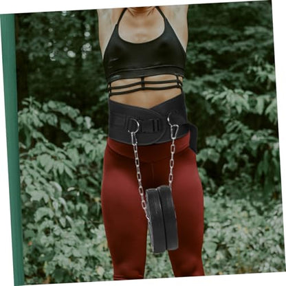 Weighted Pull-up Belt with Chain for Weight Lifting Thickened Steel Dipping Belt for Back Muscle Strength Training for Pull-up and Dip Exercises