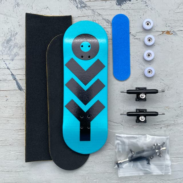 Yllo Olly Complete 5 Ply Wood 100mm x 33mm Fingerboard with Upgraded 32mm Trucks, Lock Nuts, CNC Wheels