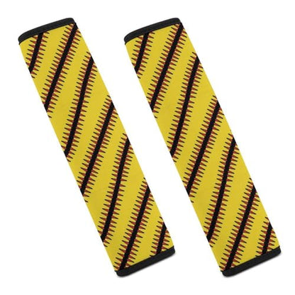 2 Pack Softball Art Seat Belt Shoulder Pad Universal Fit Harness Pads Strap for Kids, Car Seats Pushchair Strollers High Chair Pushchair, Shock Absorption - color: Pattern 816