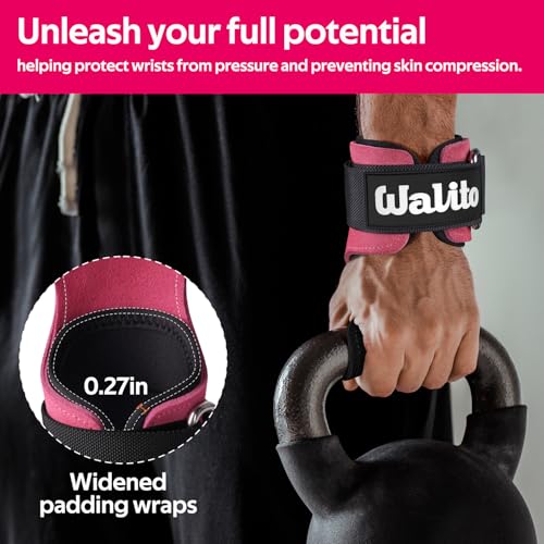 Weight Lifting Wrist Strap，Double Layer Leather Wrist Wraps with Neoprene Padding for Weightlifting & Deadlifts – Adjustable Gym Straps for Men & Women - color: Brown