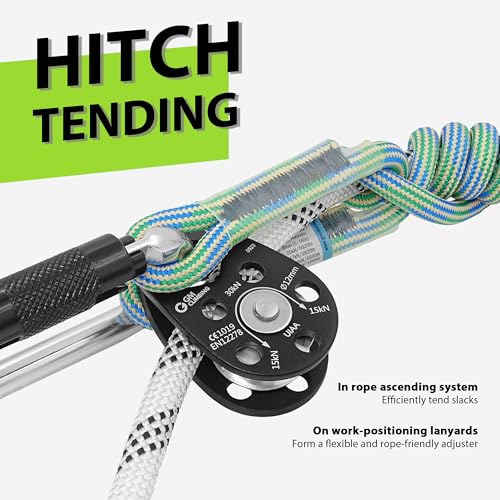 GM CLIMBING Swing Cheek Micro Pulley 30kN CE UIAA Certified - color: Bushing | Black-One Unit