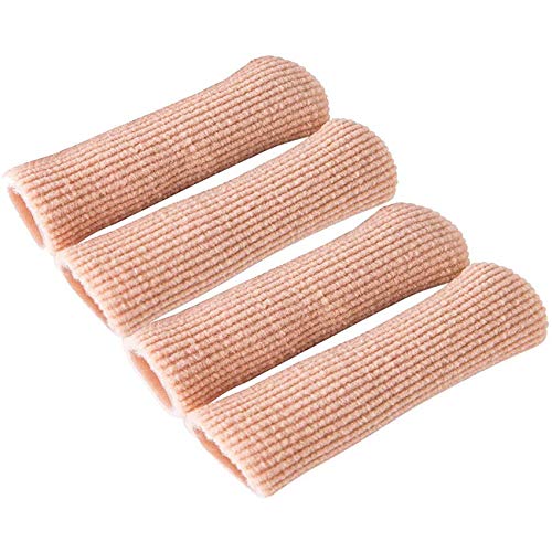 Makhry 4Pcs Silicone Toe Protectors for Corn, Callus, Blister Relief (S) | Gel Toe Covers with Closed Finger Design, 3 Sizes, Used for Pain Relief and Toe Sleeve Comfort - size: Small (Pack of 4)