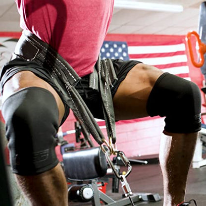 Spud Black Belt Squat Large Belt for Weight Lifting Strength Training and Power Lifting by Spud, Inc.