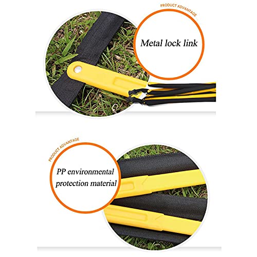 Agility Ladder for Speed Training - Fixed 2.55M Agility Ladder with Cones, Ideal for Rugby, Boxing, Lacrosse, and Tennis - Enhance Your Athletic Performance (3.4M) - size: 3.4M