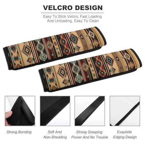 Soft Padded Seat Belt Shoulder Pad for Elderly Support, Stroller Pushchair High Chair, 2 Pack Southwestern Aztec Shoulder Harness Cover Neck and Shoulder Support - color: Pattern 1096
