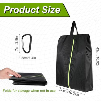 Cleat Bags for Sports Smell Proof, Travel Shoe Bag for Storage | Odor-Resistant Portable Shoes Organizer with Reinforced Handle, Carabiner