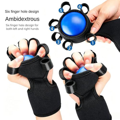 Grip Strength Ball Finger Muscle Trainer Tool | Finger Strengthening Tool for Workout Outdoor Weightlifting Rock Climbing Home Fitness Gym Office - color: Blue